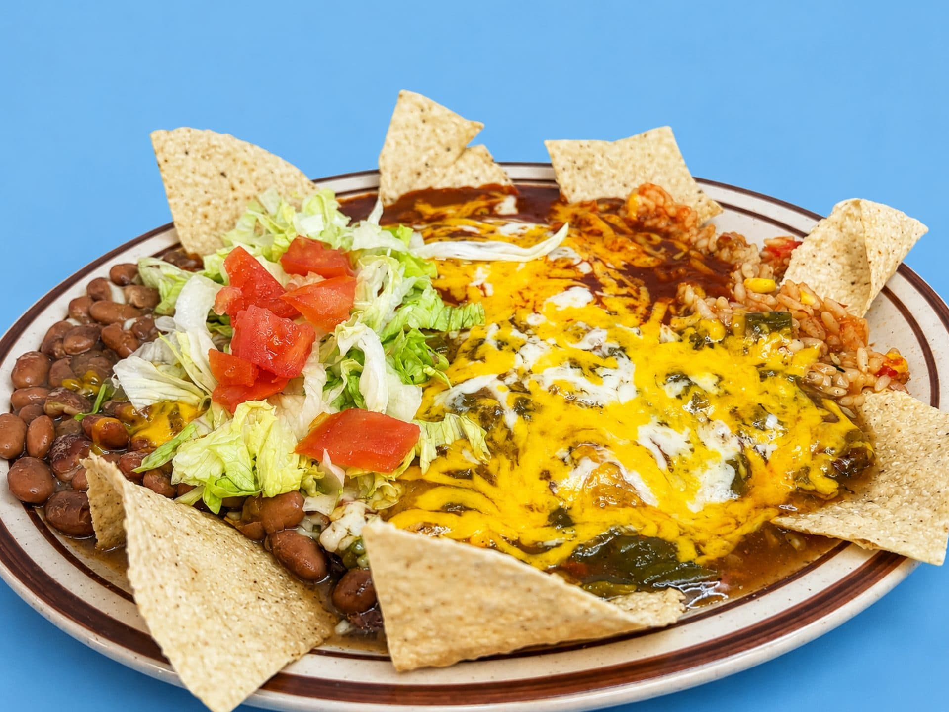 Chicken Enchilada Plate